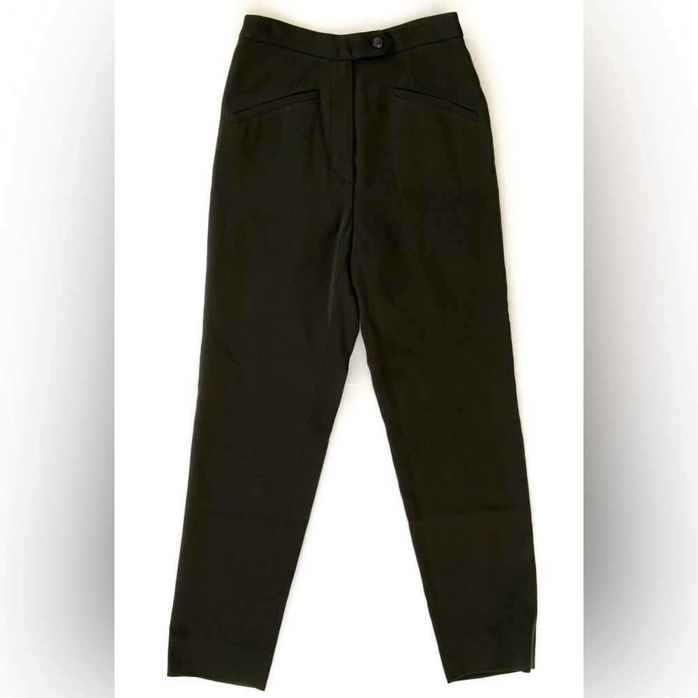 Burberry Dark Green Trouser Dress Pants Size 4P